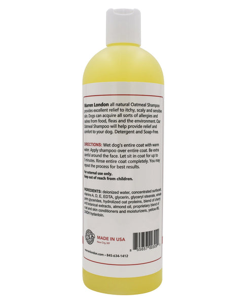 Oatmeal Shampoo - For Dogs With Itchy Skin and Coats - Cherry Scent ...